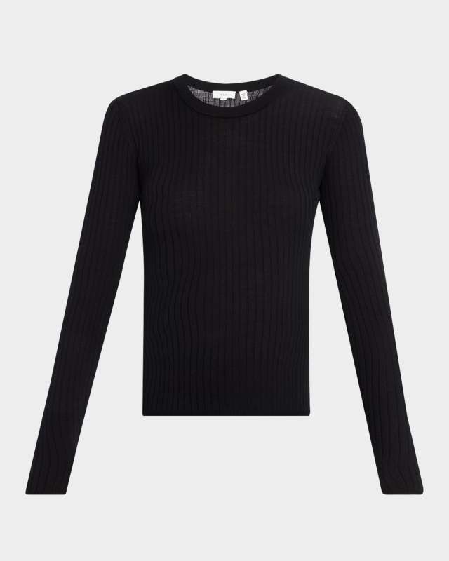 Kyle Ribbed Wool Long-Sleeve Top